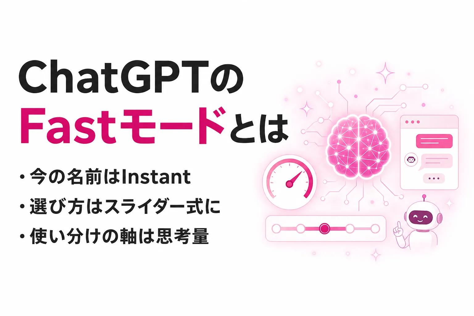 ChatGPTのFastモードとは？Instantへの名称変更と現在の使い分け