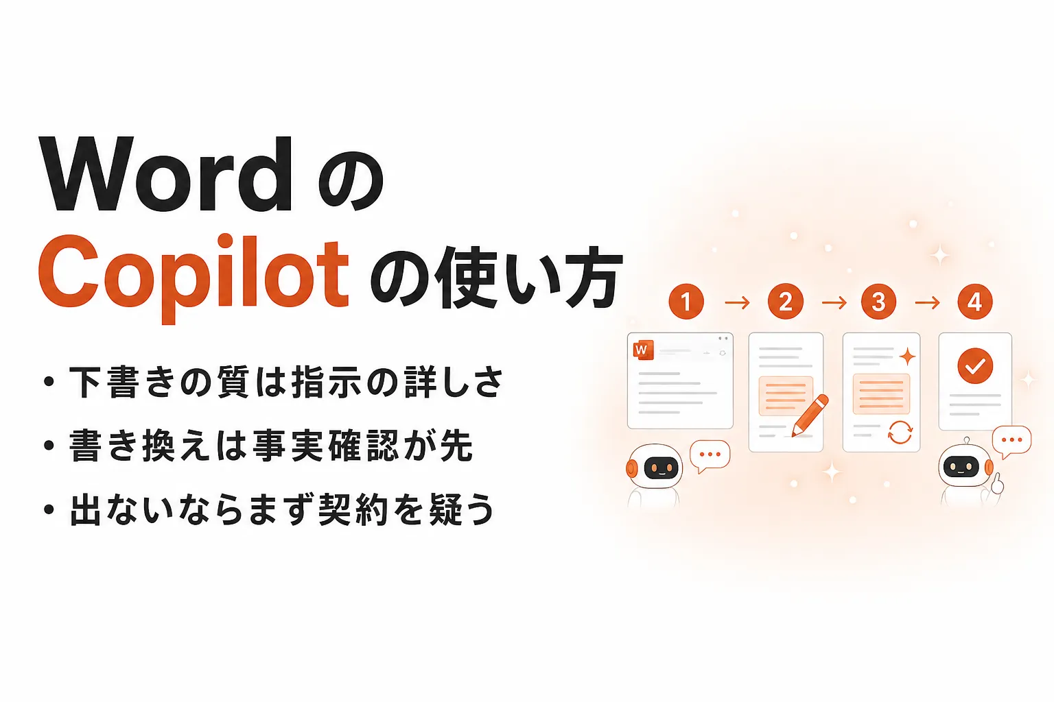 Word の Copilot の使い方｜下書き・要約の手順と表示されないときの確認リスト