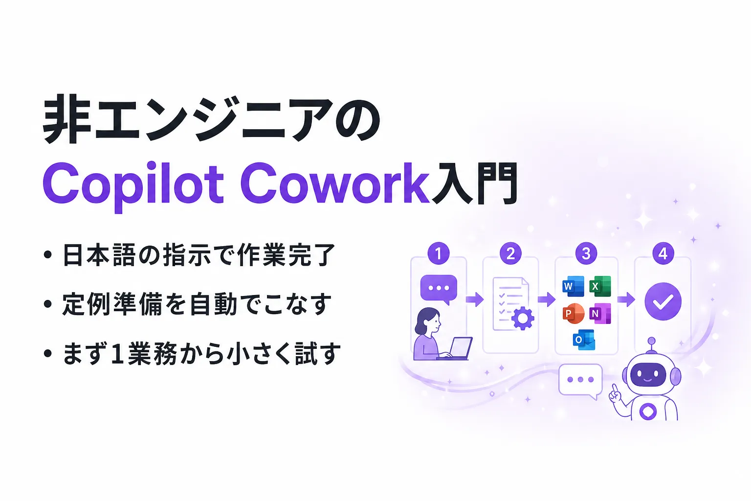 Copilot Coworkとは？非エンジニアのための使い方を3ステップで解説