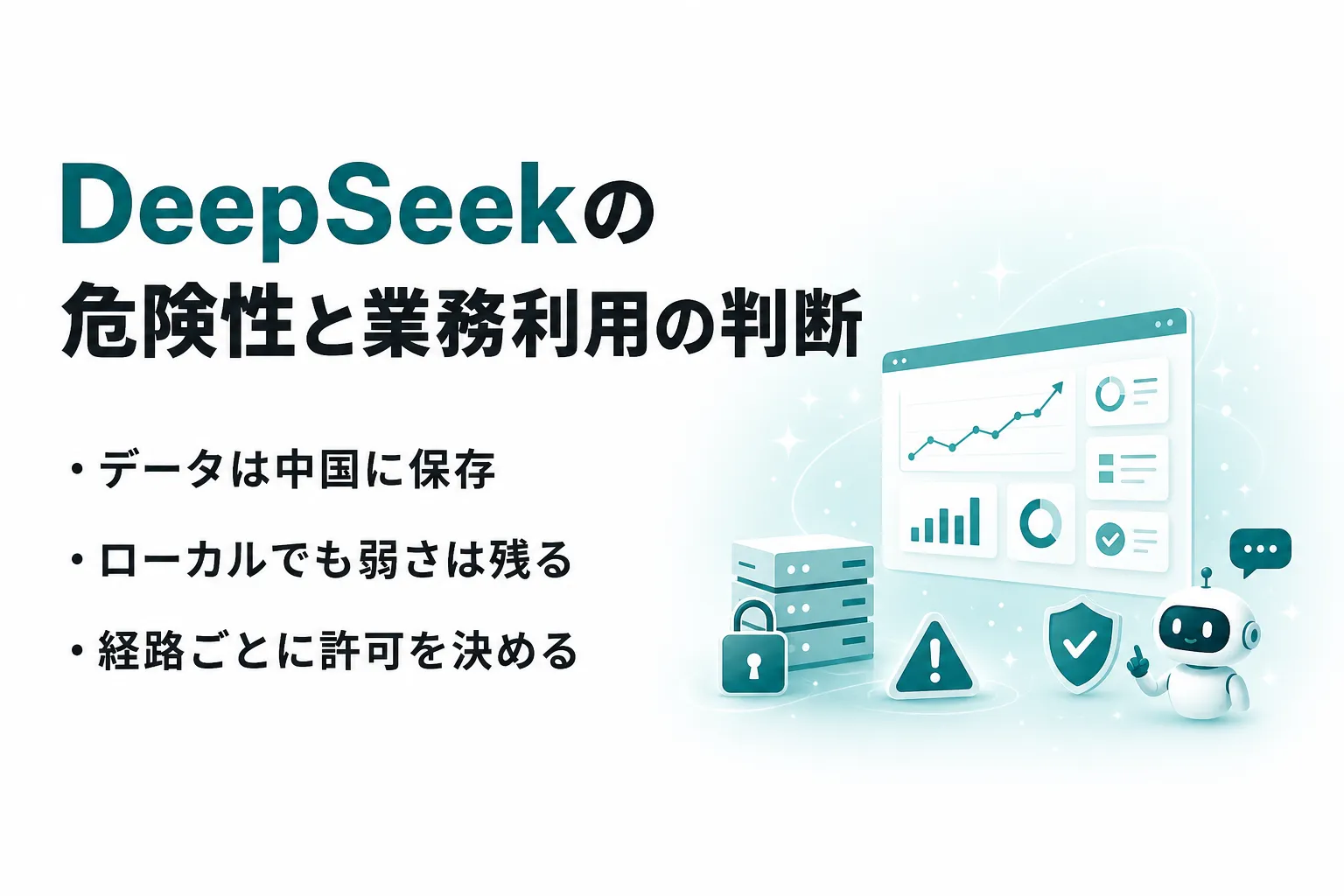 DeepSeekの危険性とは？中国の法令・情報漏洩と業務利用の判断基準