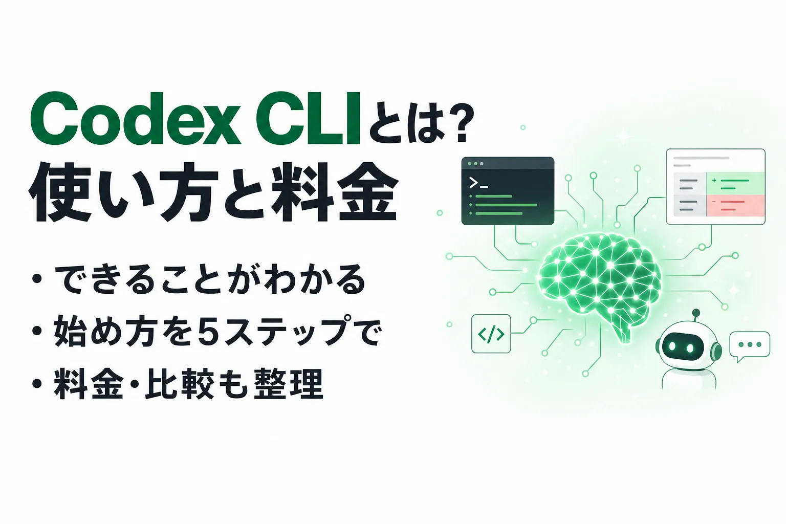 Codex CLI とは？できること・料金・Claude Code との違いを整理