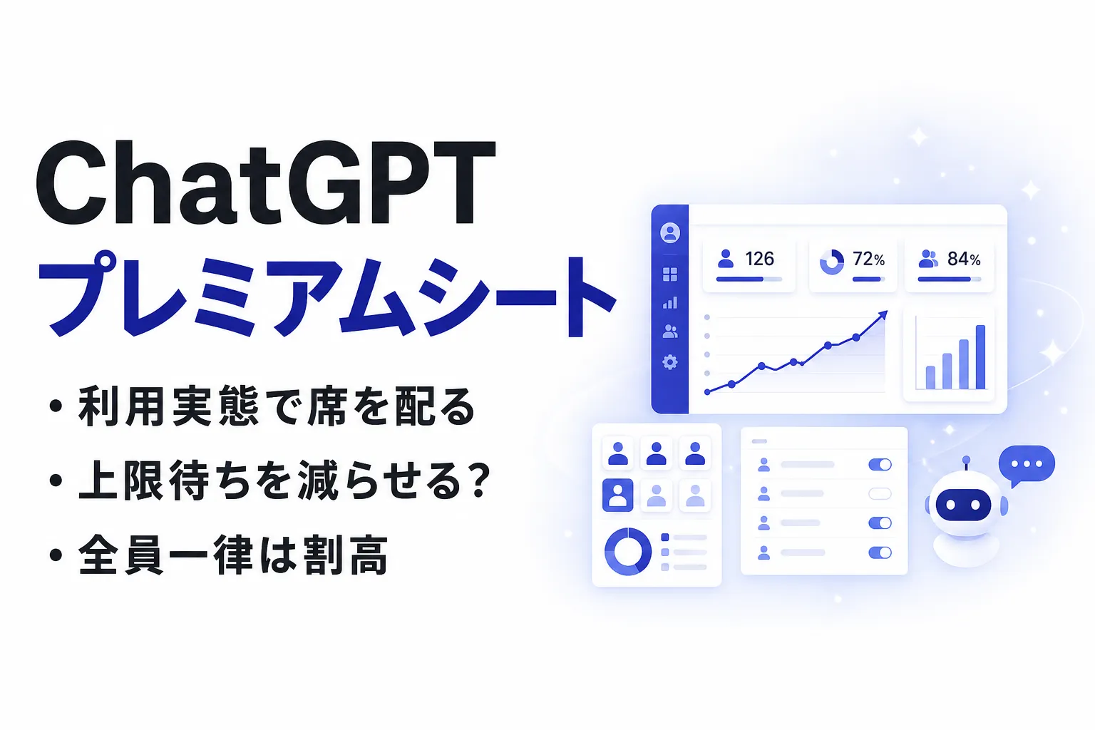 ChatGPT プレミアムシートとは？料金・標準席との違いと対象者の決め方