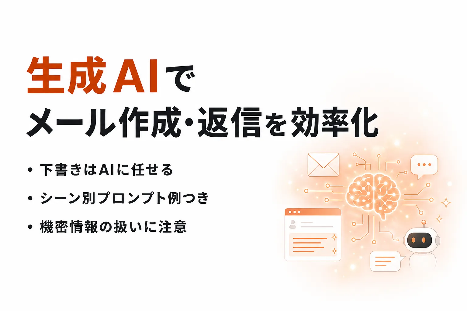 生成AIでメールを作成・返信する方法｜効率化のコツと注意点