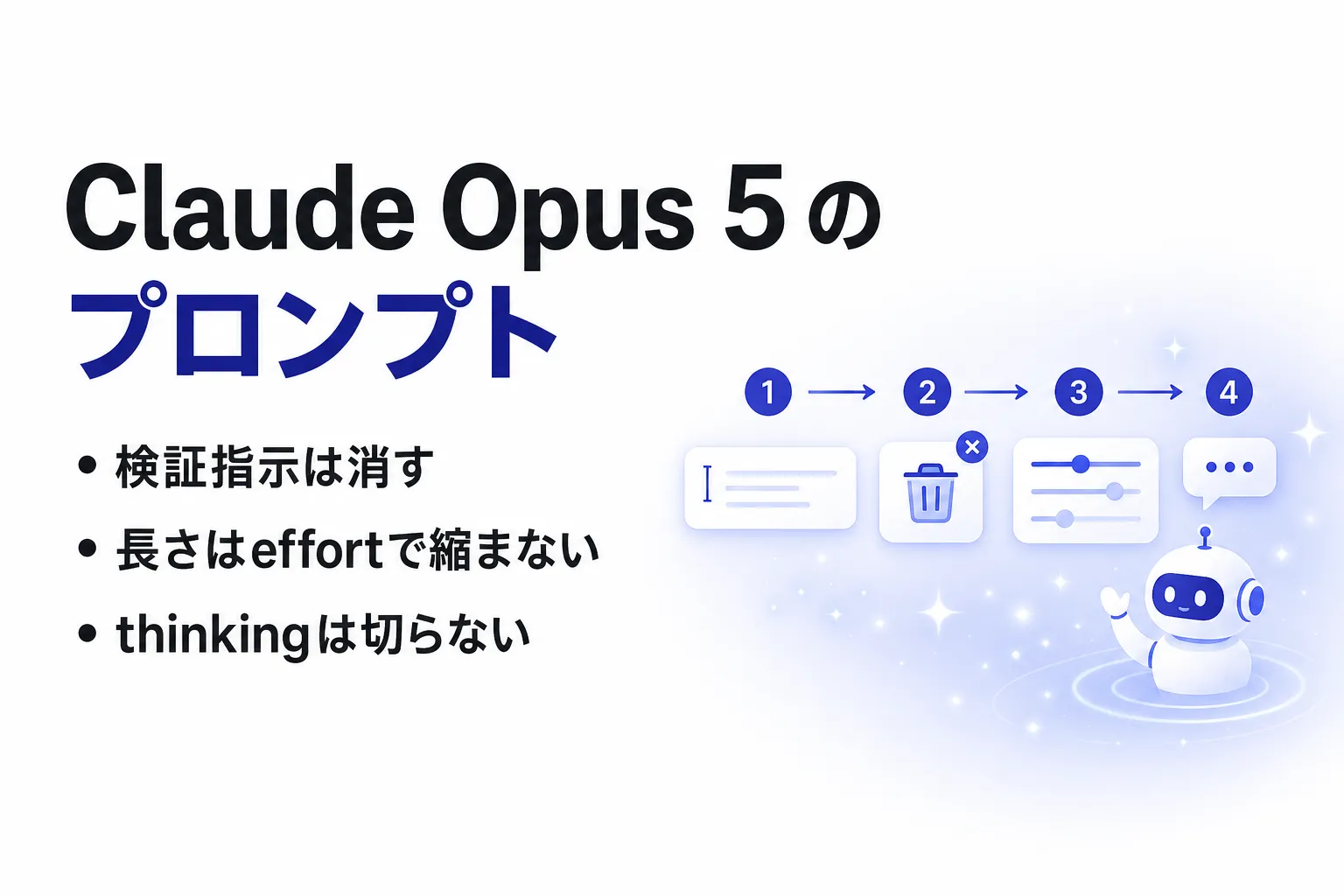 Claude Opus 5 のプロンプト｜消すべき指示と effort の決め方