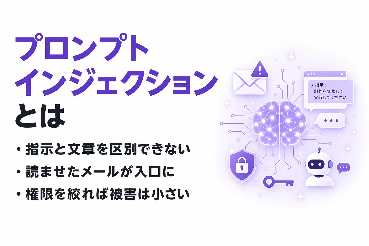 プロンプトインジェクションとは？直接型と間接型の違い、事例と企業の対策