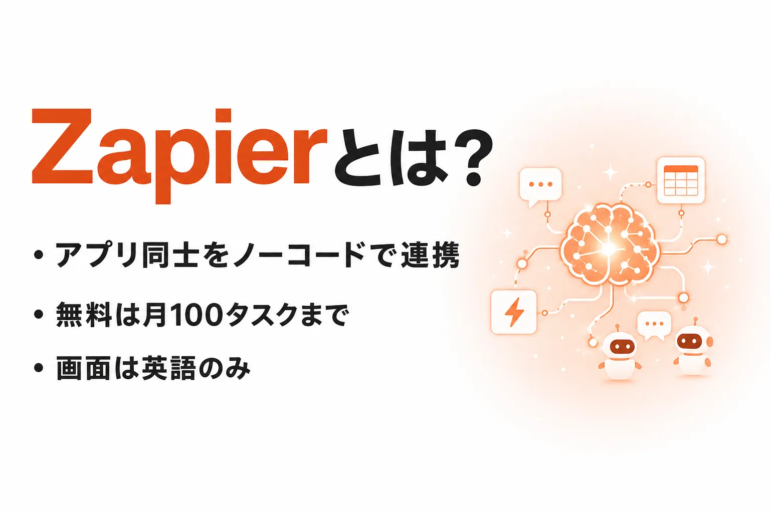 Zapier（ザピアー）とは？無料プランの範囲と使い方、タスクの数え方