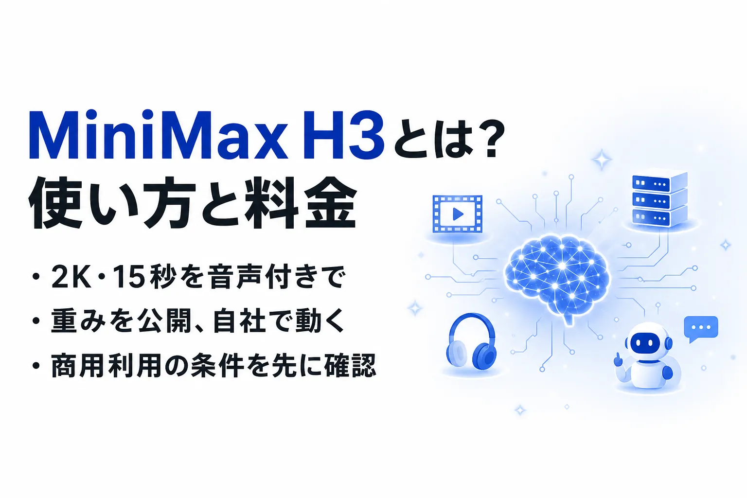 MiniMax H3とは？Hailuo AIでの使い方と料金・商用利用の条件