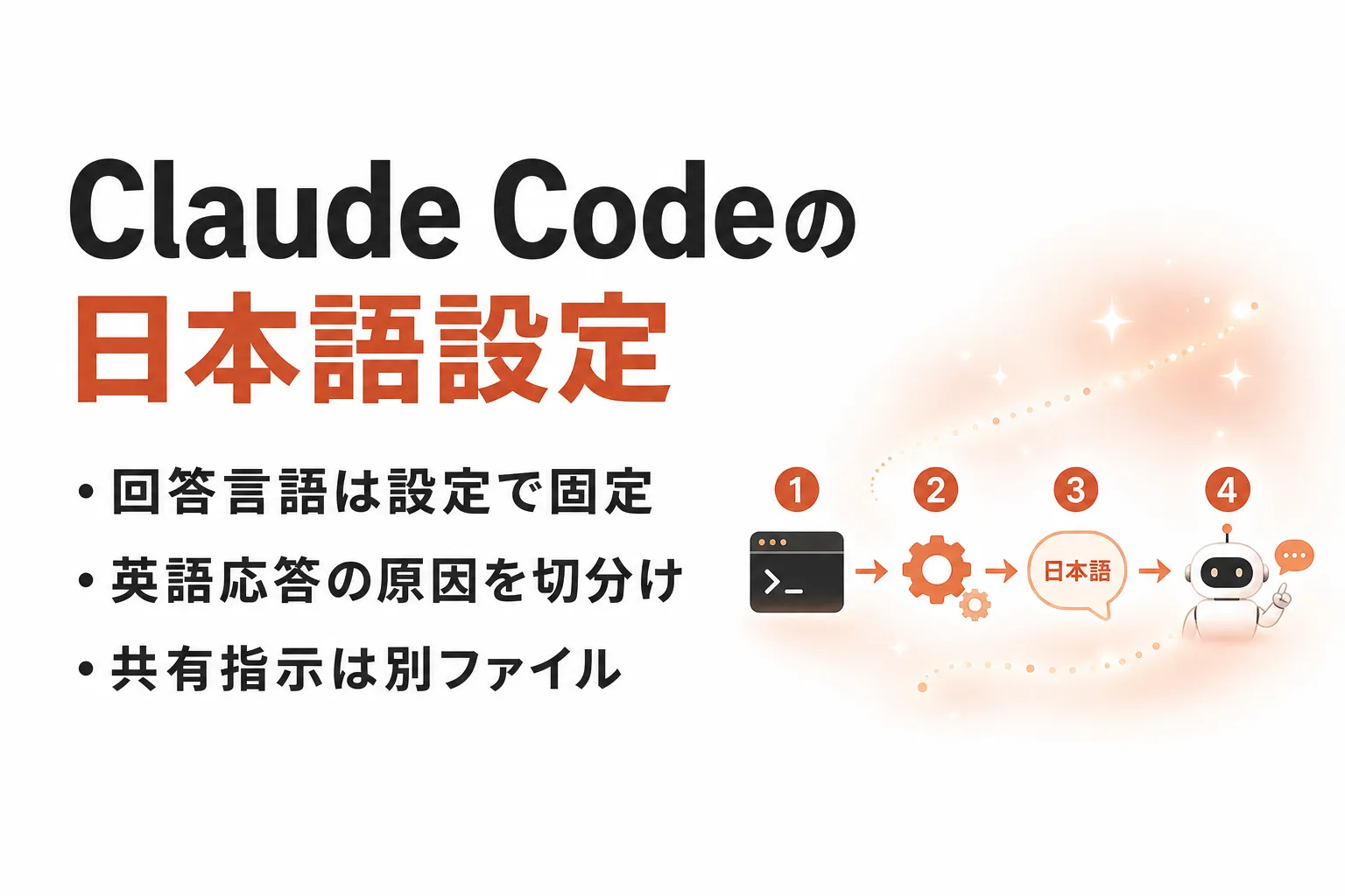 Claude Codeの日本語設定｜回答言語の変更と英語・文字化け対策