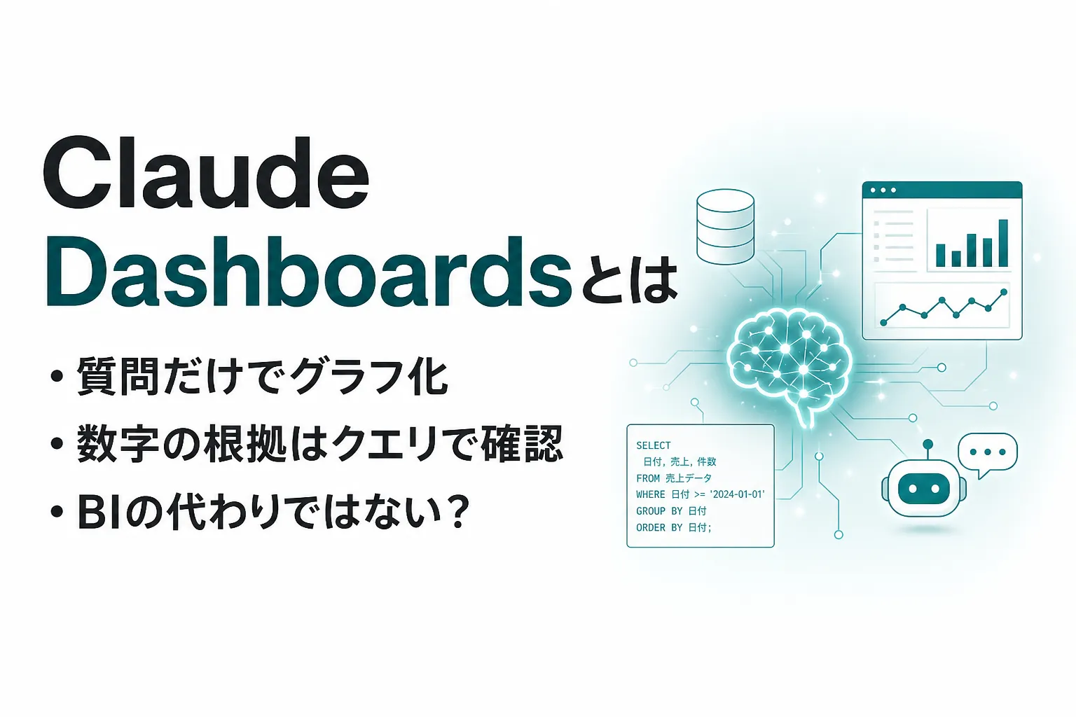 Claude Dashboardsとは？SQLなしで使える新機能の使い方と料金を整理