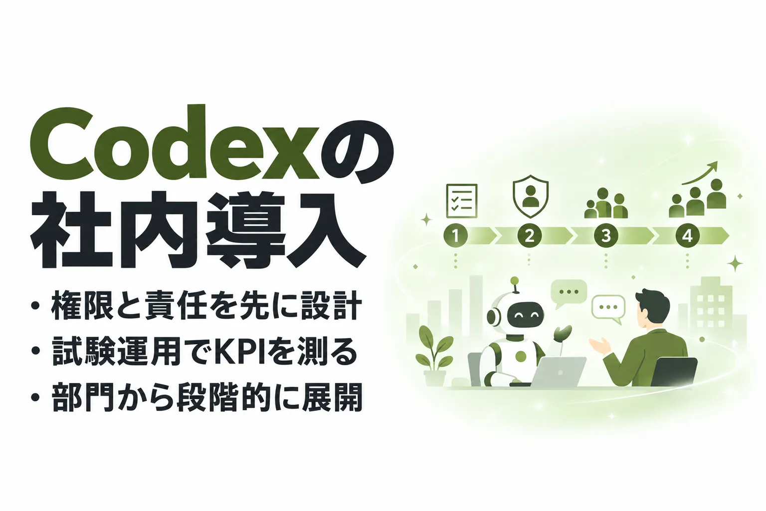 Codexの社内導入ガイド｜試験運用から全社展開までの5ステップ