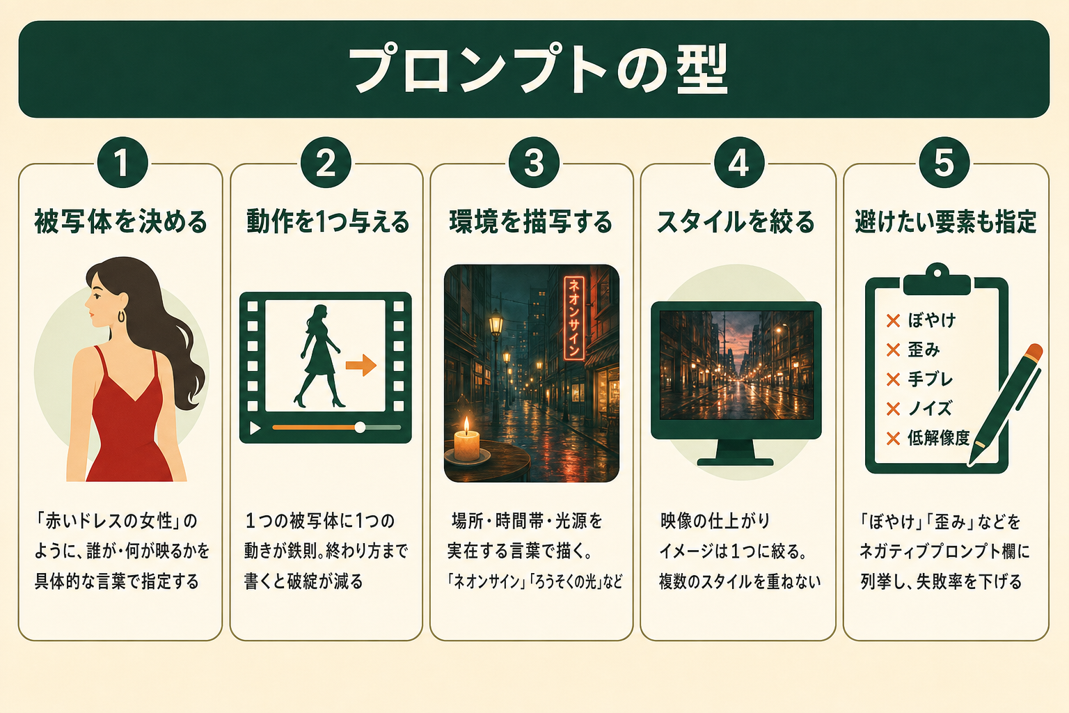 質の高いAI動画を作るプロンプトの書き方・活用方法