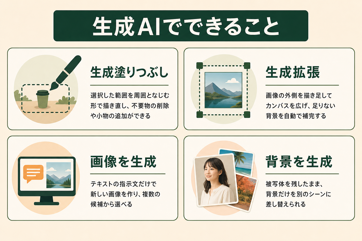 Photoshop の生成AIとは？できることの全体像